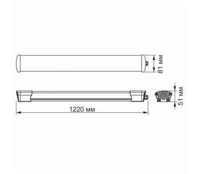 Зображення 5 LED світильник Videx 40W IP65 1.2М 5000K (VL-BNW-40125) Полікарбонат