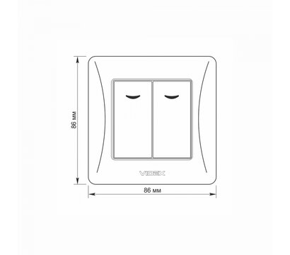 Изображение 5 Выключатель Videx Binera backlight Black Graphite (VF-BNSW2L-BG) с подсветкой