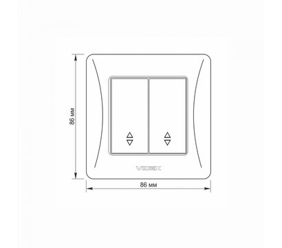 Зображення 5 Вимикач Videx Binera White (VF-BNSW2P-W) Вбудований монтажа