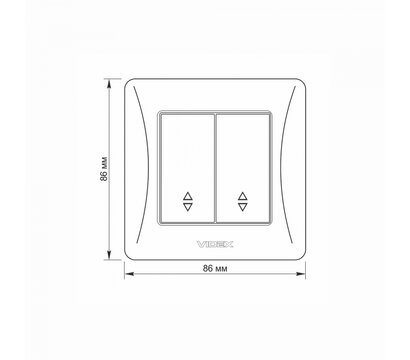 Зображення 5 Вимикач Videx Binera Black Graphite (VF-BNSW2P-BG) двоклавішний-канальний