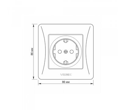 Зображення 5 Розетка Videx Binera Black Graphite (VF-BNSK1G-B) із заземленням