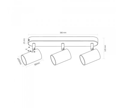 Зображення 3 LED світильник Videx for 2xGU10 lamp Black (VL-SPF05B-WFB) Залізо + кераміка