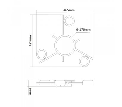 Зображення 3 LED світильник Videx for 3xGX53 lamp White (VL-SPF20B-WB)