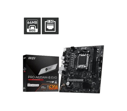 Зображення 4 Материнська плата MSI Pro A620AM-B Evo (sAM5, AMD A620)