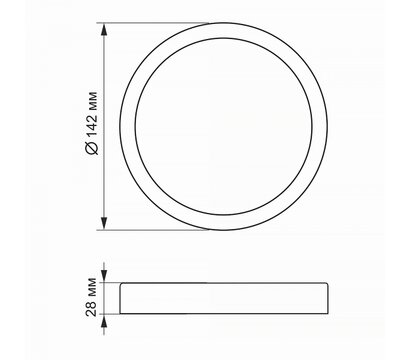 Зображення 4 Світлодіодний світильник Videx 12W 5000K White (VL-DLRS-125)