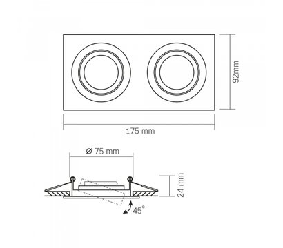 Изображение 4 LED светильник Videx SPF23S for 2xGU10 Black (VL-SPF23S-B)