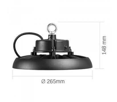 Зображення 7 LED світильник Videx 100W 5000K 18000Lm Black (VL-HB01-1005B) Алюміній