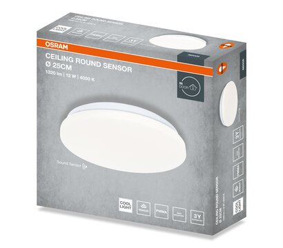 Зображення 4 LED світильник Osram Ceiling Round 12Вт, 4000К (4099854647215) метал