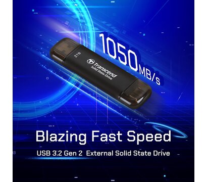 Зображення 5 SSD диск Transcend ESD310 2TB USB 3.1 Gen 2 Type-A + Type-C Portable (TS2TESD310C)
