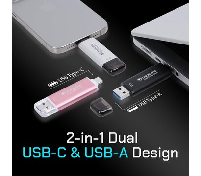 Зображення 6 SSD диск Transcend ESD310 2TB USB 3.1 Gen 2 Type-A + Type-C Portable (TS2TESD310C)