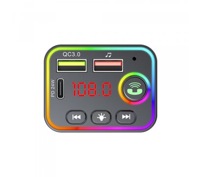 Зображення 3 FM модулятор Havit HV-FM819BT RGB Black,