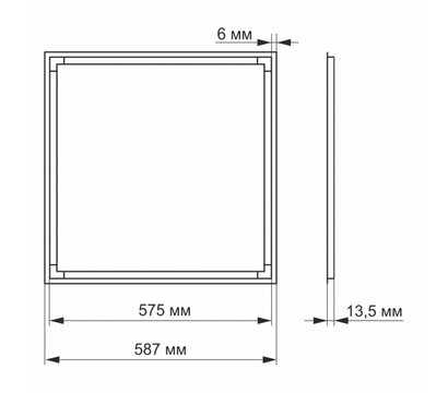 Зображення 4 LED панель Videx 40W 5000K (VL-PA405W) под 5000K (денне світло) колір світіння