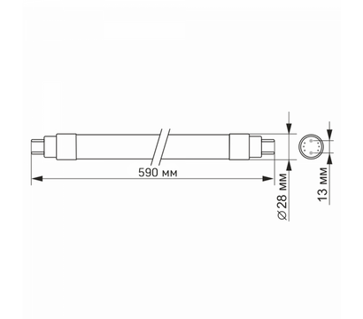Зображення 5 LED лампочка Videx T8F  9W 0.6M (VL-T8F-0906B) на