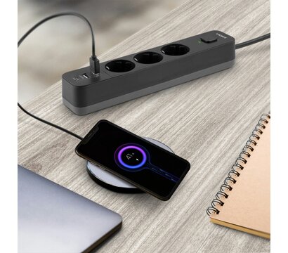 Изображение 11 Сетевой фильтр Videx Oncord с/з 3р 3м Switch Black (VF-PD33G2U1C-B) 3 розеток