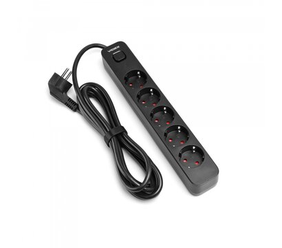 Зображення 2 Мережевий фільтр Videx Oncord з/з 5р 3м Switch Black (VF-PD53G-B)
