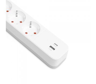 Изображение 4 Сетевой фильтр Videx Oncord с/з 4р 3м Switch White (VF-PD43G1QC1PD-W) 4 розеток