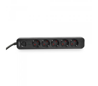 Зображення 4 Мережевий фільтр Videx Oncord з/з 5р 3м Switch Black (VF-PD53G-B)