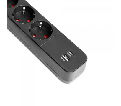 Изображение 4 Сетевой фильтр Videx Oncord с/з 4р 3м Switch Black (VF-PD43G1QC1PD-B)