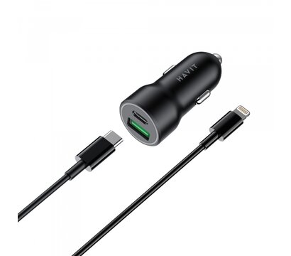 Зображення 5 Зарядний пристрій Havit HV-CC613 20W USB+USB-C Black