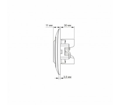 Зображення 5 Розетка подвійна біла TITANUM STANDARD -