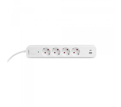 Изображение 5 Сетевой фильтр Videx Oncord с/з 4р 3м Switch White (VF-PD43G1QC1PD-W) 4 розеток