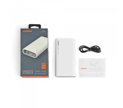 Зображення 7 УМБ Videx VPB-320 20000mAh 22.5W White (VPB-320-W)