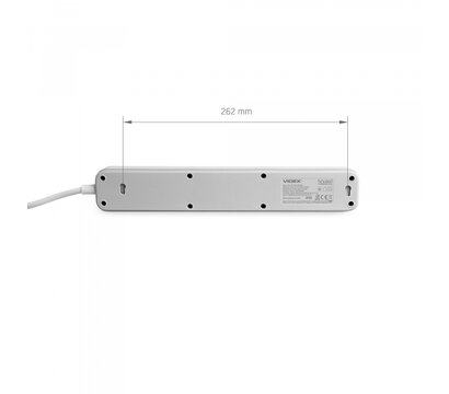 Изображение 7 Сетевой фильтр Videx Oncord с/з 4р 3м Switch White (VF-PD43G1QC1PD-W) 4 розеток