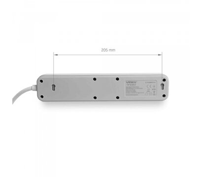 Изображение 7 Сетевой фильтр Videx Oncord с/з 3р 3м Switch White (VF-PD33G2U1C-W) 3 розеток