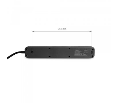 Изображение 7 Сетевой фильтр Videx Oncord с/з 4р 3м Switch Black (VF-PD43G1QC1PD-B)