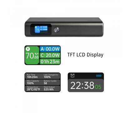 Зображення 8 Універсальна мобільна батарея Videx VPB-323 20000mAh 130W Black (VPB-323-B)