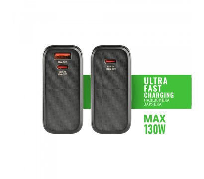 Зображення 9 Універсальна мобільна батарея Videx VPB-323 20000mAh 130W Black (VPB-323-B)