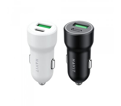 Зображення 10 Зарядний пристрій Havit HV-CC613 20W USB+USB-C Black