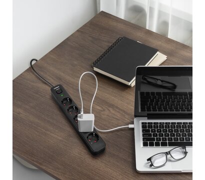 Зображення 10 Мережевий фільтр Videx Oncord з/з 5р 3м Switch Black (VF-PD53G-B)