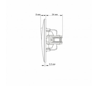 Зображення 5 Вимикач Titanum Standart White (TF-ST-SW2-W) Вбудований монтажа