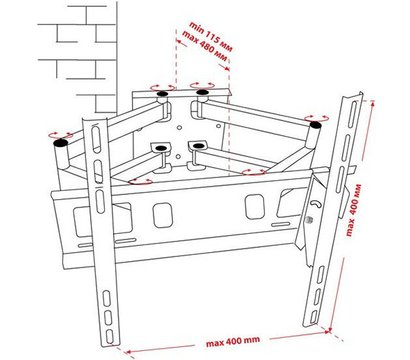 Зображення 5 Кріплення для телевізора Квадо K-53