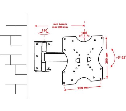 Изображение 6 Настенное крепление Квадо K-41 до 45 кг