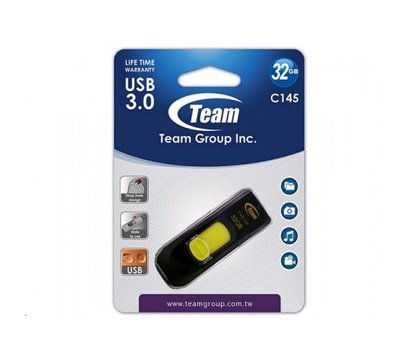 Зображення 2 Накопичувач USB Team C145 Yellow 32GB USB 3.0 - TC145332GY01