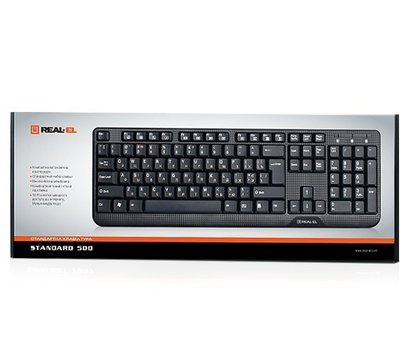 Изображение 2 Клавиатура REAL-EL Standard 500 USB Black