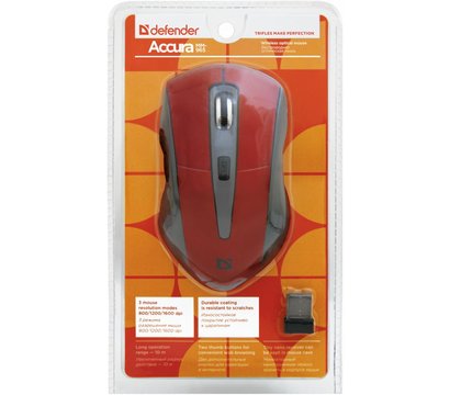 Зображення 3 Миша Defender Accura MM-965 Red — 52966