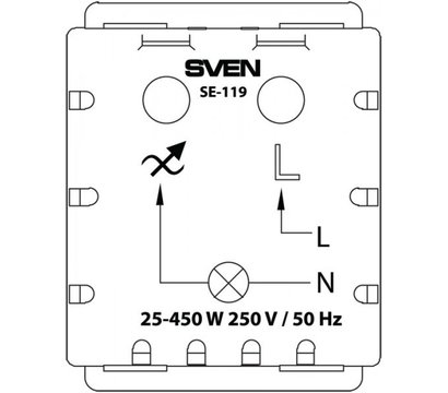 Зображення 2 Регулятор освітлення Sven Home SE-119 White — 07100099