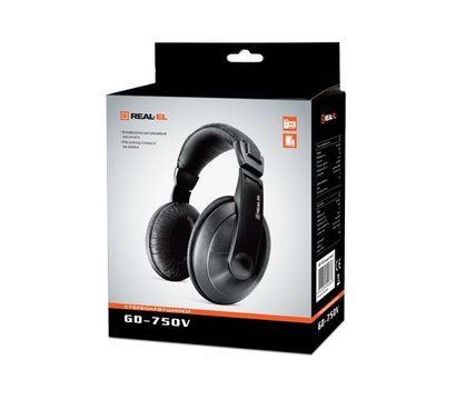 Зображення 2 Навушники REAL-EL GD-750V Black — EL124200015 звичайні