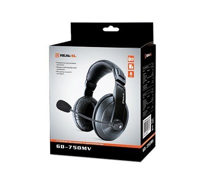 Зображення 2 Навушники REAL-EL GD-750MV Black — EL124100006