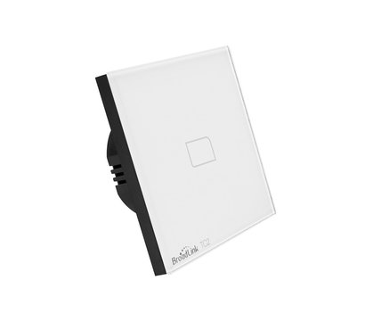 Изображение 2 Сенсорный выключатель Broadlink TC2-1 белое стекло