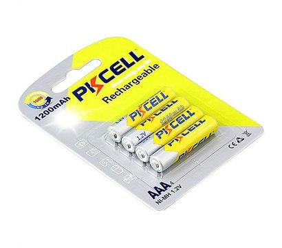 Изображение 3 Аккумулятор Pkcell 1.2V AAA 1200mAh NiMH Rechargeable Battery, 4 шт.