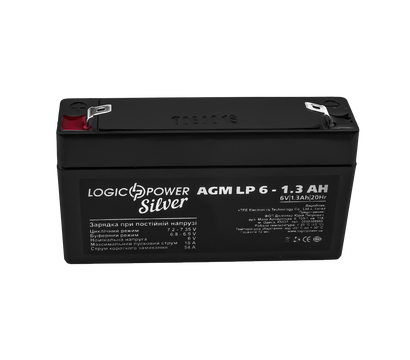 Зображення 2 Свинцево-кислотний акумулятор LogicPower LP6-1.3 Ач