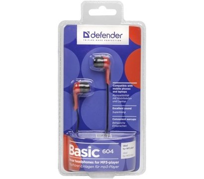 Зображення 3 Навушники Defender Basic-604 Black-Red — 63605