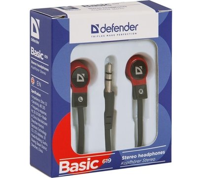 Зображення 3 Навушники Defender Basic-619 Black-Red — 63619 немає