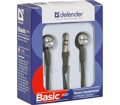 Зображення 3 Навушники Defender Basic-620 Black — 63620 без мікрофону