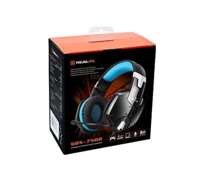 Изображение 2 Наушники REAL-EL GDX-7500 Black/Blue — EL124100015