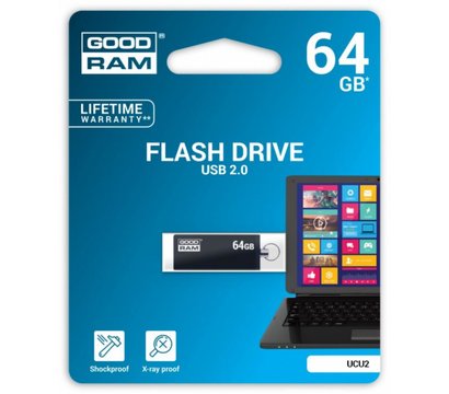Изображение 3 Накопитель USB GoodRam Cube Black 64GB USB2.0 - UCU2-0640K0R11